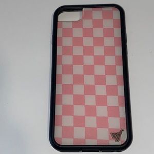 Wildflower Pink Checkered Phone Case